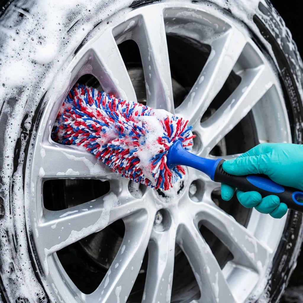 Detail Lab Extended Soft-Bristle Wheel Rim Brush, Crevice Cleaning Tool (view 4)