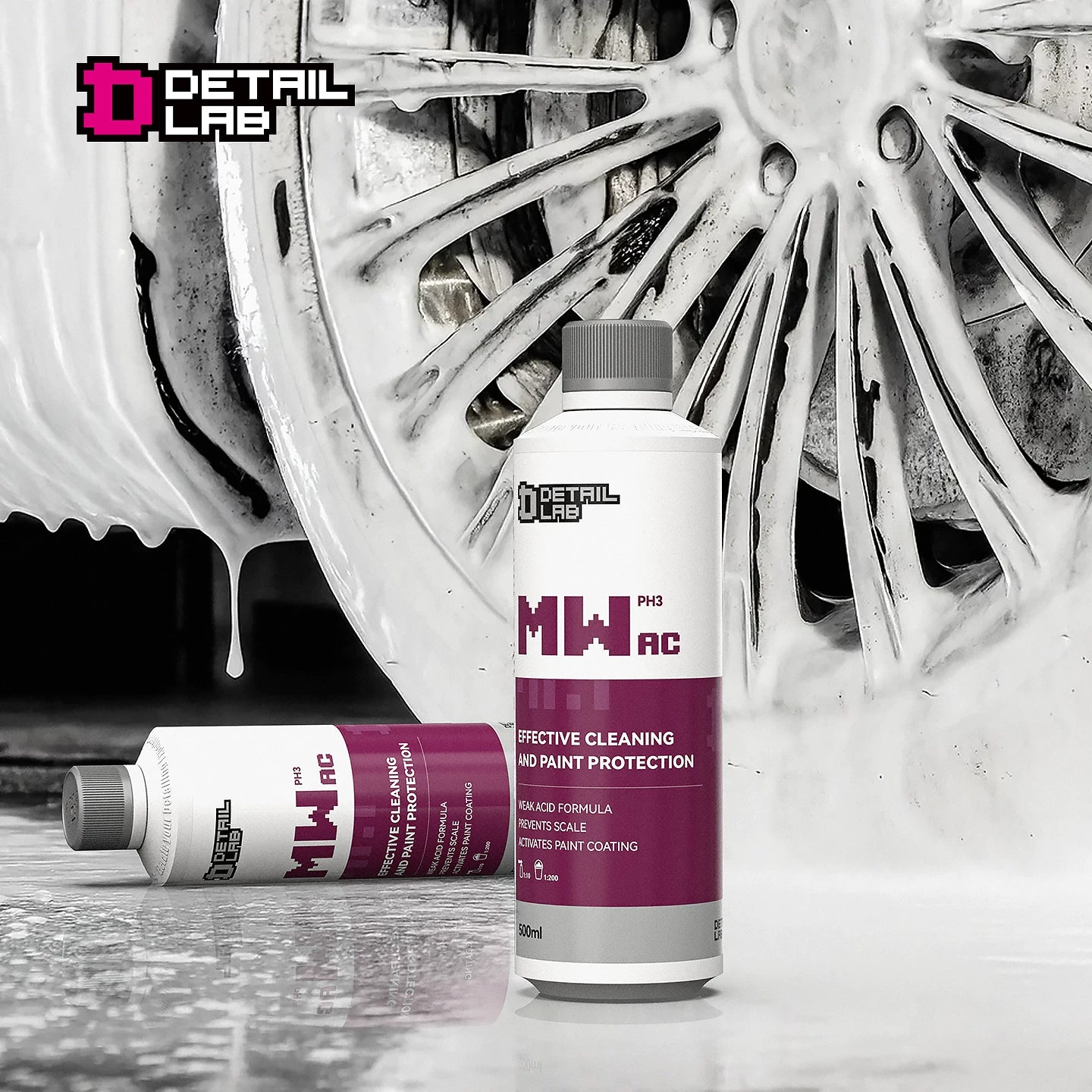 Detail Lab Acidic Car Wash, Water Spot & Wheel Cleaner, High Foam (view 5)