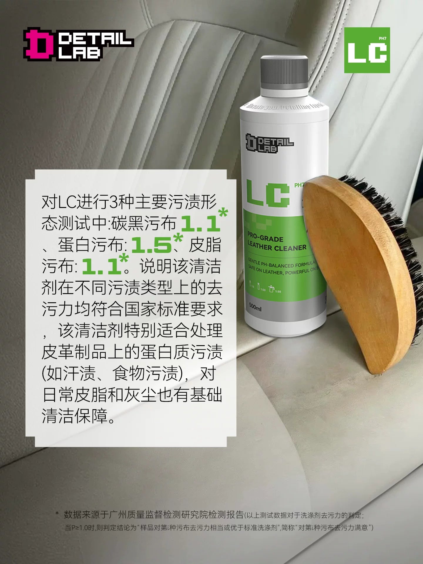Detail Lab Leather & Interior Foam Cleaner, Seat & Headliner Safe (view 2)
